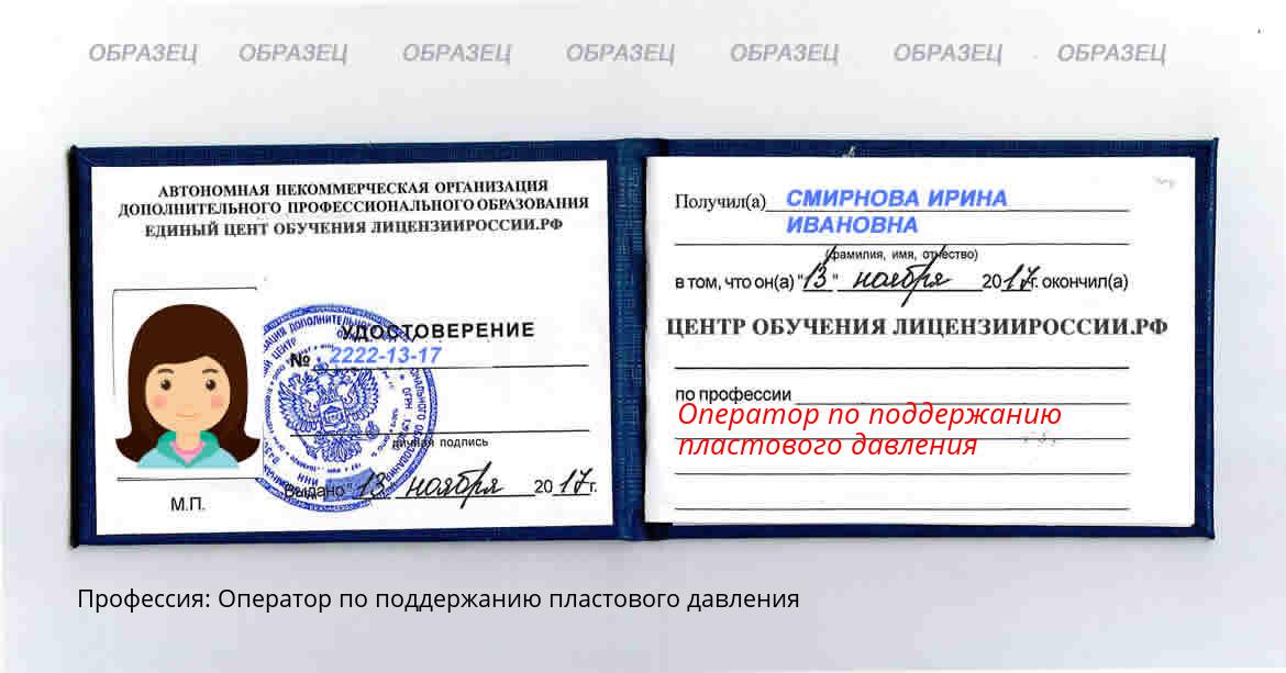 Оператор по поддержанию пластового давления Новодвинск